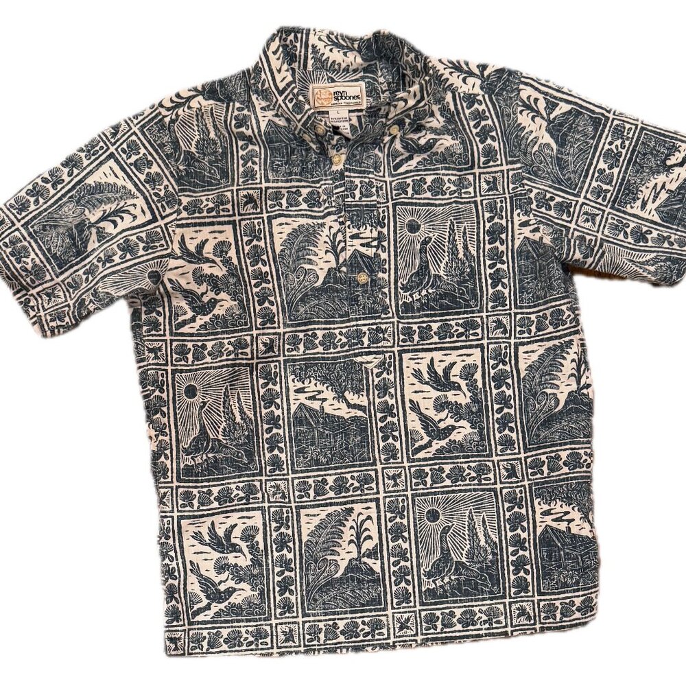 Reyn Spooner Boys Hawaiian Shirt (Large)
